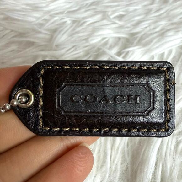 2" y2k COACH Vintage Fob Bag Charm Hang tag Hangtag - Picture 1 of 2